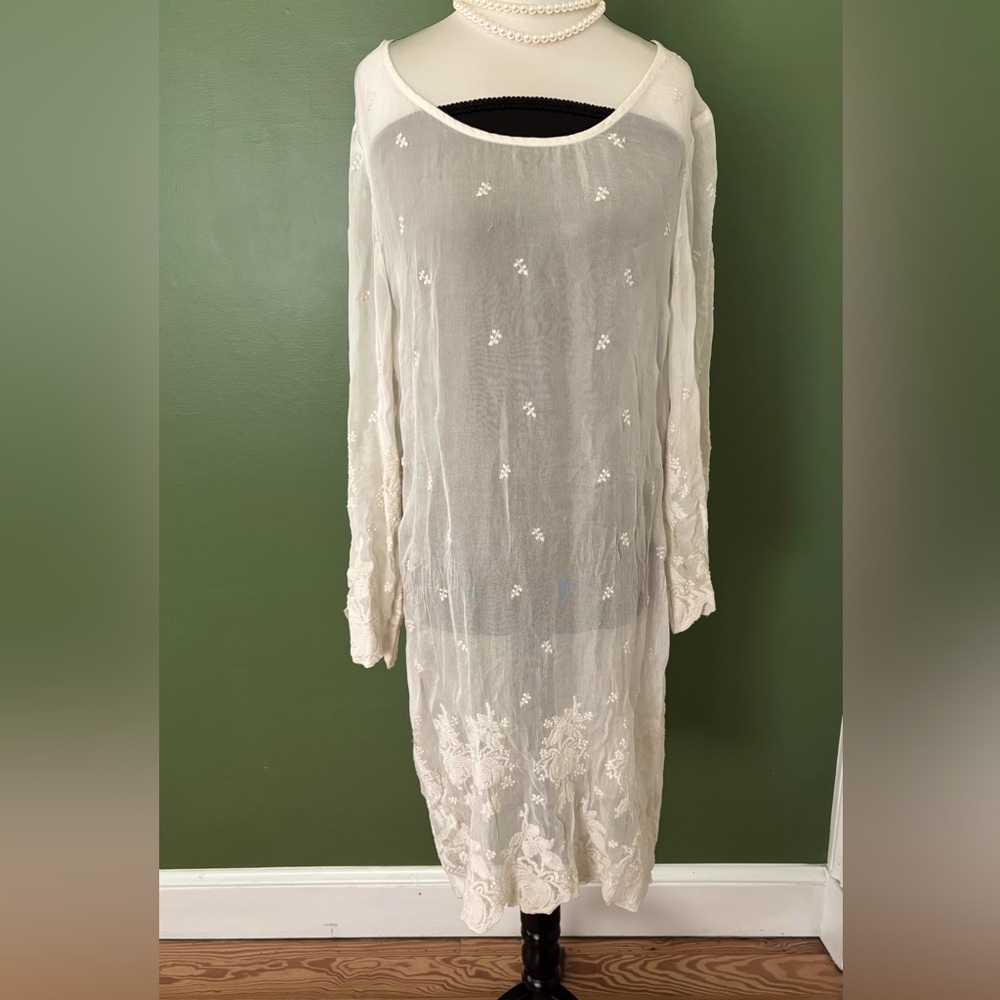 VINTAGE Shear Dress Lacy Gorgeous Dress